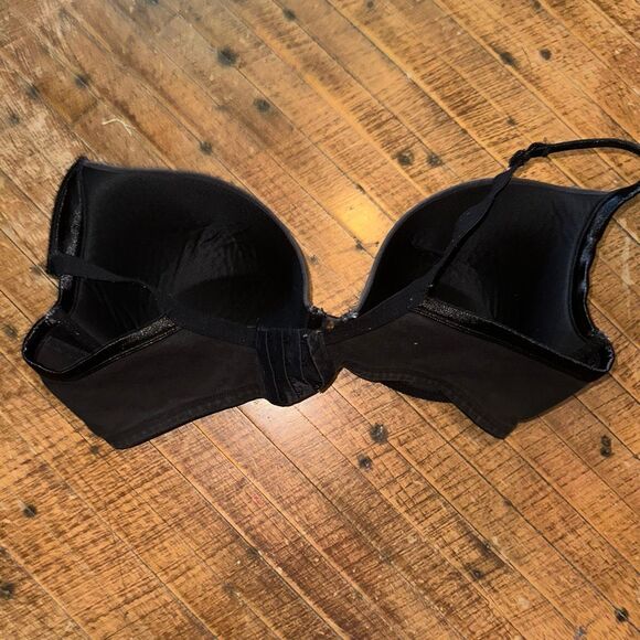 Cacique black jersey lightly lined 44DDD plunge bra - Picture 2 of 3